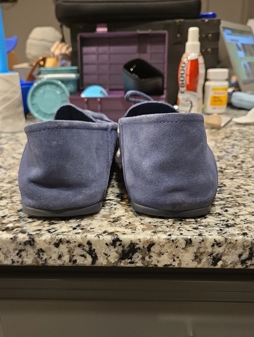 ZARA MEN'S DRIVING MOCCASINS. W/ FRONT TIE BOW DETAIL. SIZE EU 43 = US. 10. BLUE